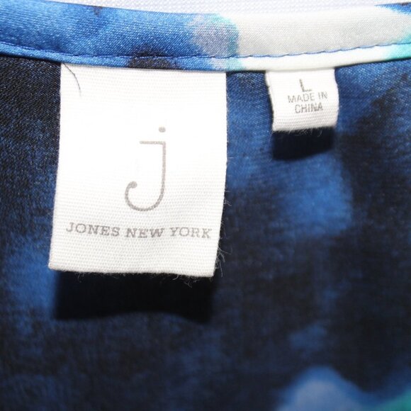 Jones of New York Blue and Turquoise long sleeve top - Picture 11 of 15